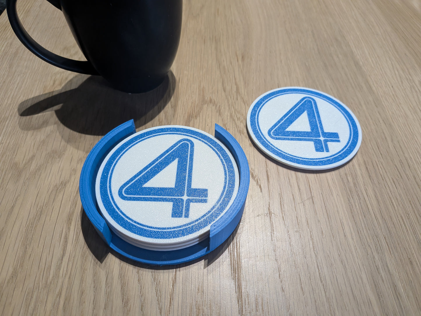 Fantastic Four Inspired 3D Printed Coasters – Superhero Home Decor | Marvel Fan Gift | Set of 4